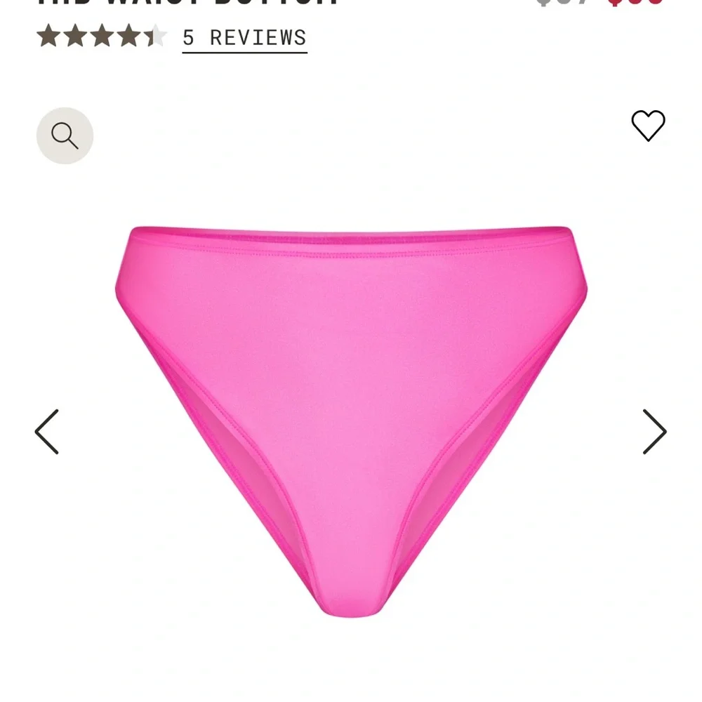 Skims Shine Swim Mid Waist Bottom Taffy